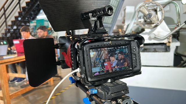 Showcasing behind the scenes of startup video production of cosmos