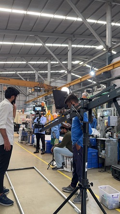 Cosmos Production team is capturing high-quality industrial video content